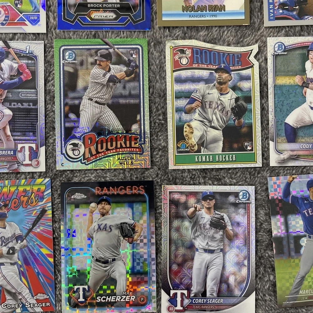 Texas Rangers‎ Baseball 24 Card Lot - Rookies, Stars, Inserts, Parallels